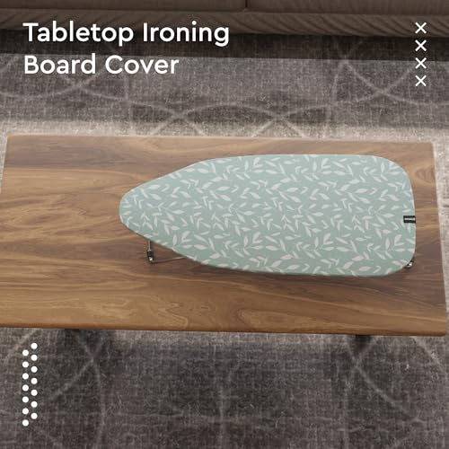 Encasa XO Ironing Board Cover and Pad, Thick Felt 28"x12" - color: Green Leaflet, size: Mini (28"x12")