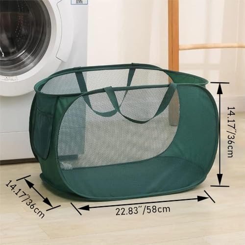 5 Pcs Collapsible Laundry Baskets, Pop-up Laundry Hamper - color: Black/Blue