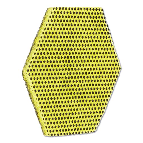 Scotch-Brite 96HEX Dual Purpose Scour Pad – 5" x 5", Gray/Yellow, 15-Pack, Heavy-Duty Scrubbing with Ergonomic Hexagon Shape