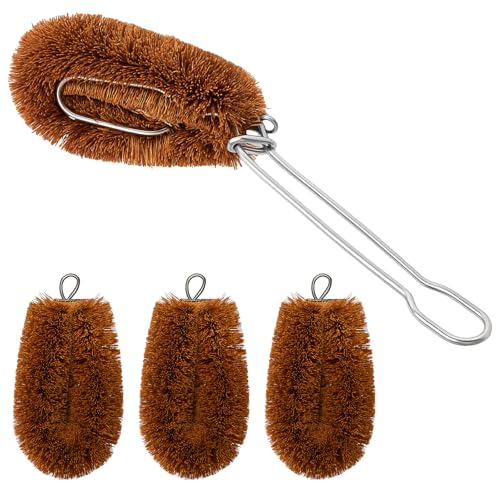 Sawysine Tawashi 100% Natural Coconut Coir Fiber Brush with Handle