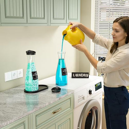 2 Pack Laundry Detergent Dispenser Container, 54OZ Laundry Soap Dispenser
