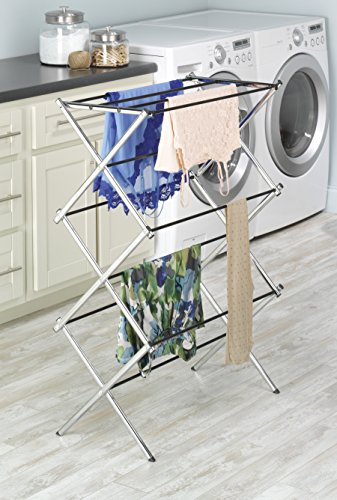 Whitmor Foldable Drying Racks - Chrome - color: Chrome, size: Large