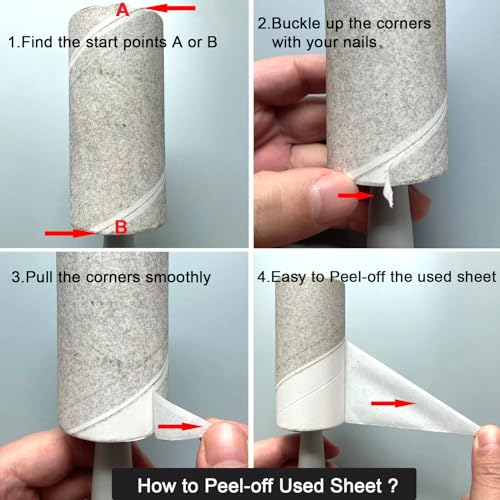 BAILALIBO Lint Roller for Pet Hair, 1100 Sheets