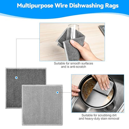 Stainless Steel Scrubber and Cleaning Rags - size: New 6pcs