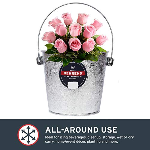Behrens Hot-Dipped Galvanized Steel Utility Pail - size: 15 quarts, style: Hot Dipped