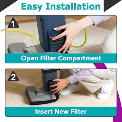 4 Pcs 107315 HEPA Filter Replacement Compatible with ProTeam Coach Pro 10 - size: 4