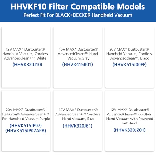HHVKF10 Filter For BLACK And DECKER Handheld Vacuum Filter Washable
