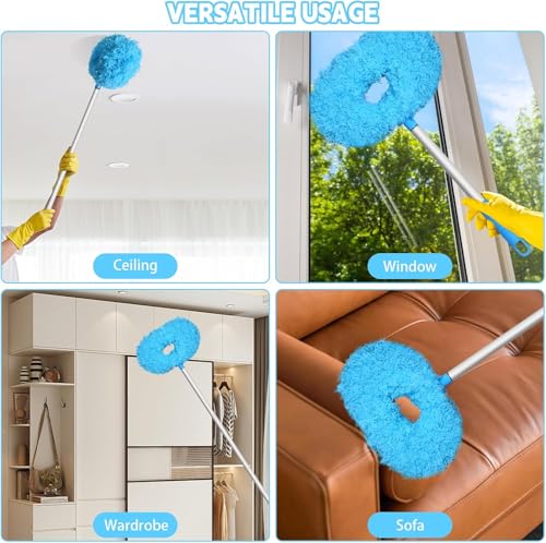 Eunice 2 Ceiling Fan Cleaner Dusters with 1 Extension Pole, Blue 4.2FT - color: Blue2, size: 4.2FT