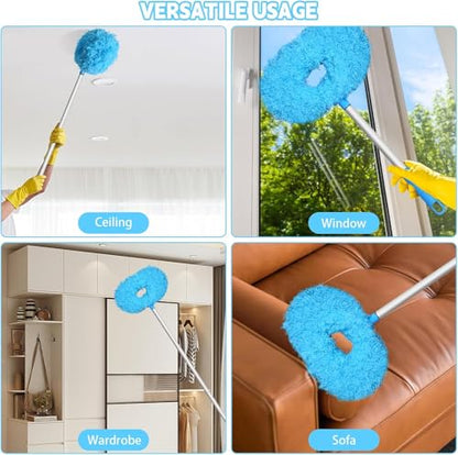 Eunice 2 Ceiling Fan Cleaner Dusters with 1 Extension Pole, Blue 4.2FT - color: Blue2, size: 4.2FT