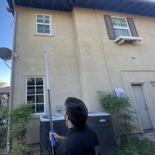 25 Foot High Ceiling Fan, Cobweb Duster with 6-18ft Extension Pole - size: 18ft