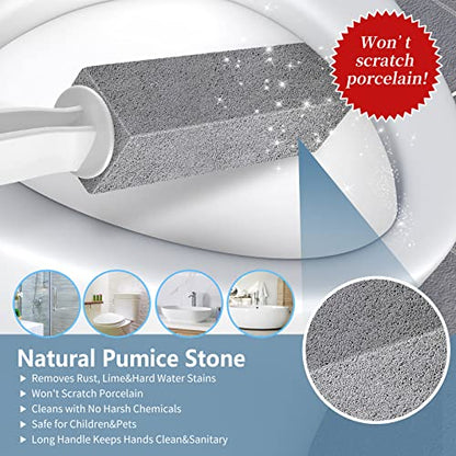 Laiyeoy Pumice Stone Toilet Bowl Cleaner, Hard Water Stain Remover - color: Long Handle