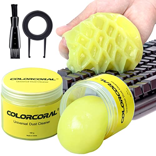 ColorCoral 2Pack Keyboard Cleaning Gel Kit Universal Dust Cleaner,Yellow - color: Yellow 2 Pack