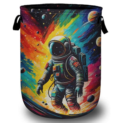 Astronaut Space Laundry Basket, Laundry Hamper Collapsible Oxford Cloth with Handle Clothes Storage Bin for Bathroom Laundry Room Bedroom 15.7 X 20 Inch - color: Astronaut Space