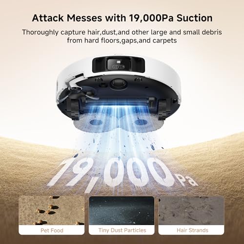 MOVA P50 Pro Ultra Robot Vacuum and Mop, 19,000Pa Suction Anti-Tangle Brush - color: P50pu