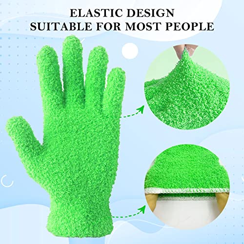 Evridwear Microfiber Plant Dusting Gloves Reusable Leaf Cleaning Glove for Houseplants,Blinds,Furniture and Small Objects - color: Green 1 Pair, size: Large/X-Large (Pack of 1)