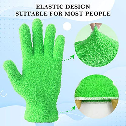 Evridwear Microfiber Plant Dusting Gloves Reusable Leaf Cleaning Glove for Houseplants,Blinds,Furniture and Small Objects - color: Green 1 Pair, size: Large/X-Large (Pack of 1)