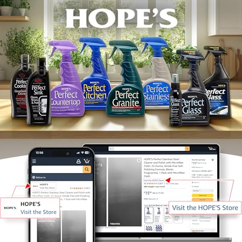 HOPE'S Perfect Cooktop Glass and Ceramic Cooktop and Stove Top Cleaner, Fast Acting and Removes Burnt on Stains from Glass Ceramic Smooth Top Ranges with its No Rinse Formula, 10.6 Oz, Pack of 12 - size: 10.6 Ounce (Pack of 12)
