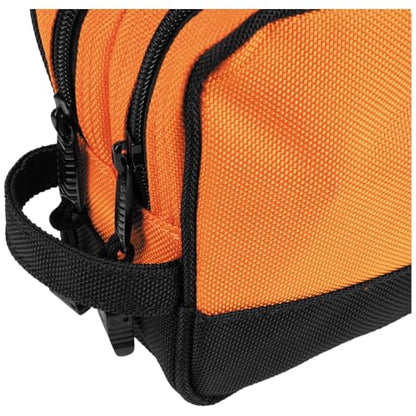 KLEIN TOOLS Tool Pouch, Dual Compartments, Heavy-Duty Tool Bag Organizer, Multipurpose Bag - size: 10" x 6"