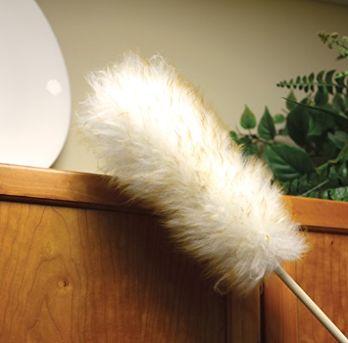 Norpro 48-Inch Pure Lambswool Duster, Natural Wool Cleaning Duster with Long Handle for Home, Office & Hard-to-Reach Areas - size: 48-Inch
