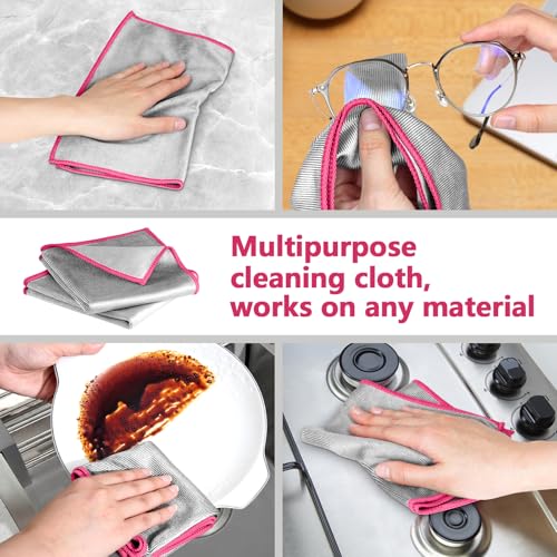 Airlab Glass Polishing Streak Free Miracle Cleaning Cloth, Sliver-Pink - color: Sliver-pink