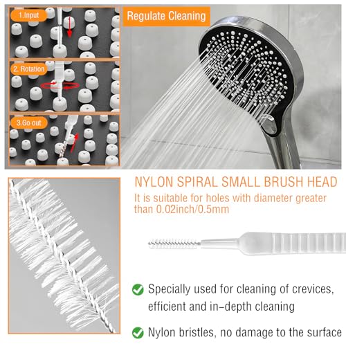 20PCS Shower Head Cleaner Picks for Small Hole Gap Hole Anti-Clogging,White