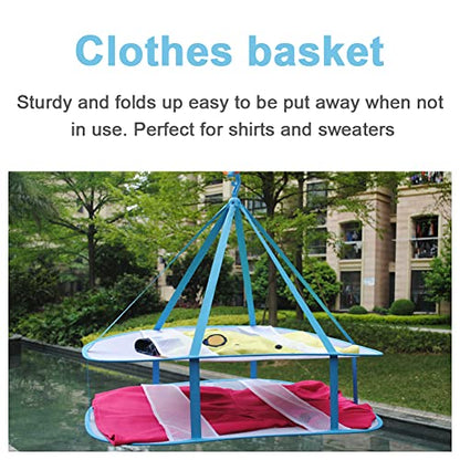 iayokocc 3 Tiers Folding Drying Rack, Folding Mesh Clothes Hanging Dryer, Portable Sweater Drying Rack Lay Fold Flat to Dry Mesh Clothes Hanger for T-Shirt, Swimsuit, Sweater, Delicates