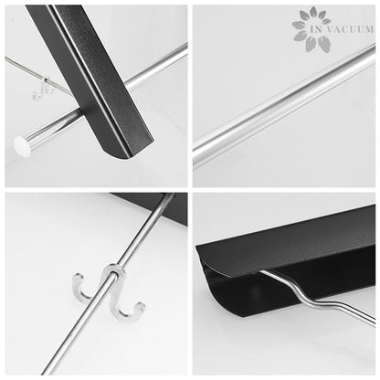 Clothes Drying Rack, Laundry Racks for Drying Clothes, Foldable Retractable - color: 1 Rack Black