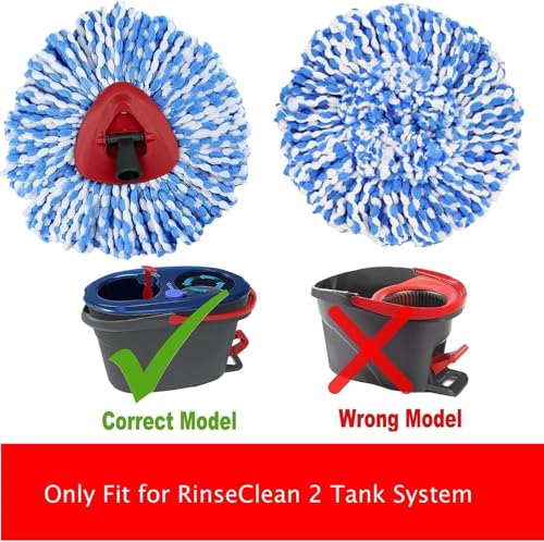 12 Pack Spin Mop Replacement Heads Compatible with Ocedar 2 Tank Rinseclean