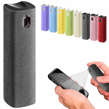 iO CLEAN Mini Screen Cleaner Spray, 2-in-1 Touchscreen Mist Cleaner, Gray - color: Grey