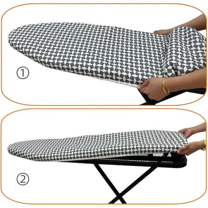 Ironing Board Cover and Pad,12x36In Sewn-in Thick Feltpads - color: 12x36in-white Diamond Grid