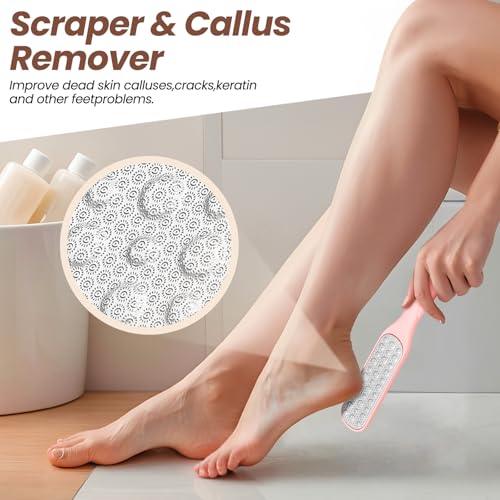 4 Pack Toe Cleaning Brush Set,Long Handle Bath Toe Brush Scrubber Bathroom for Seniors Elderly Men and Women (Pink) - color: Pink