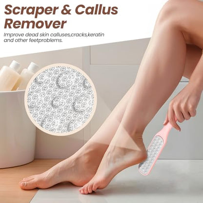 4 Pack Toe Cleaning Brush Set,Long Handle Bath Toe Brush Scrubber Bathroom for Seniors Elderly Men and Women (Pink) - color: Pink