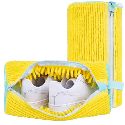 Shoe Washing Machine Bag: 2 Pack Reusable Shoes Cleaning Bags, Light Yellow - color: LightYellow