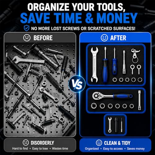 Flexible Magnetic Tool Mat 1PCS Magnetic Tool Tray with Strong Magnets - size: L