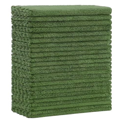 Kitinjoy 24 Pack Kitchen Cloths Dish Towels (7" x 9", Grass Green) - color: Grass Green, size: 7 X 9 inch- 24 Pack