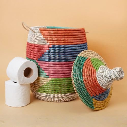 Small Colorful Hamper for Towels, Toys and Baby Laundry, 12" Wide, 14"Tall - size: Small