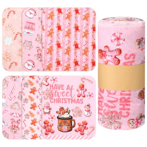 36 Pack Reusable Kitchen Cloths Cotton Towels, Pink Gingerbread - style: Pink Gingerbread