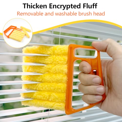 Blind Cleaner Brush Tool, 7 Fingers Washable Microfiber Dusters for Cleaning, Crevice Cleaning Brush, Duster for Venetian Blinds and Air Conditioner Vents