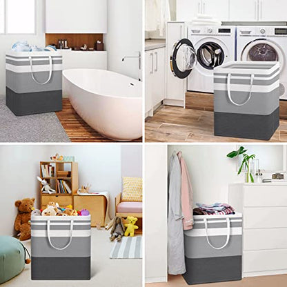 HomeHacks Laundry Basket Hamper, 3‑Pack 88L Collapsible Clothes Storage - size: 88L