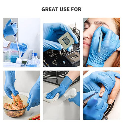 Daddy's Choice Nitrile Gloves 100Pcs 1000 Pcs Disposable Blue, Small/Medium/Large/XLarge, No Latex No Powder - size: Medium (Pack of 100), style: Blue-100 Pcs