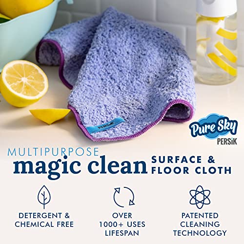 Pure-Sky Magic Deep Clean Cleaning Cloth – JUST ADD Water No Detergents Needed - Multipurpose Ultra Microfiber Cloth - Stick-Attachable for Mop, or as Handheld Microfiber Towels to Clean Any Surfaces - style: Multipurpose Cloth