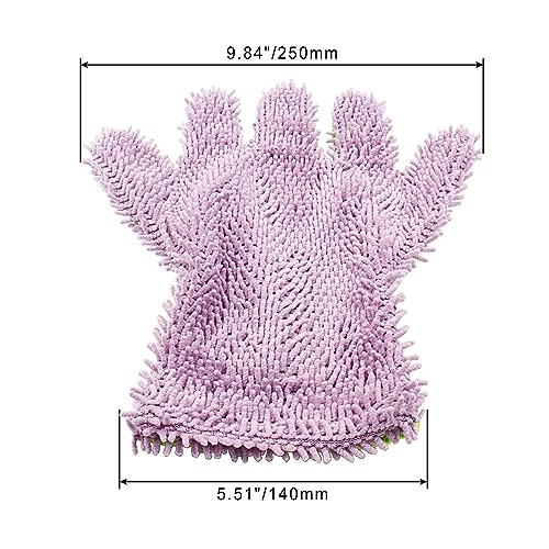 BokWin 2-Pack Car Wash Mitt, Purple - color: Purple