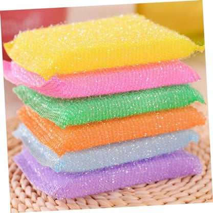 20pcs Non Scratch Kitchen Dish Scrubbers with Ultra Fine Sponges Scratch Scrub Pads for Pots Pans and Hard Surfaces Odorless for Household Cleaning Random Color