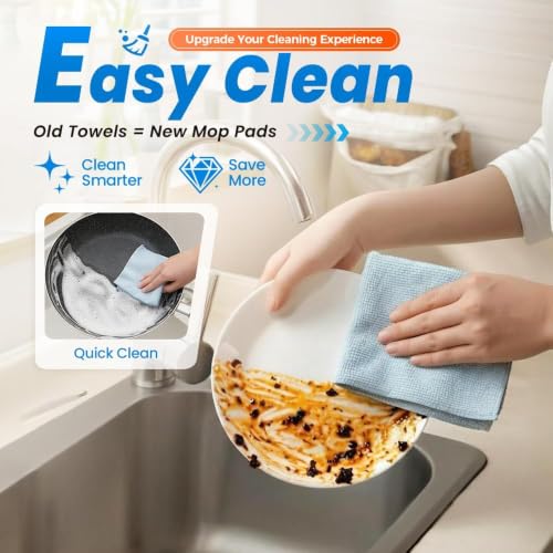 Microfiber Cleaning Cloths, 30 Pack Reusable Washable Microfiber Towels with Dispenser Box, Rags for Car, Automotive, Home, Kitchen, Garage Cleaning, 11" x 11"