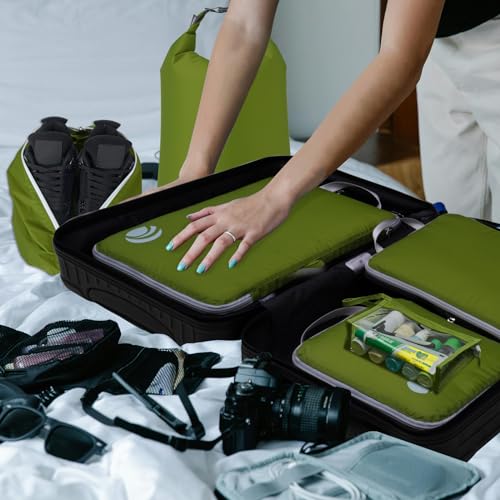 Cipway Compression Packing Cubes for Travel (8 Piece,Green) - color: Green, size: 8PCS