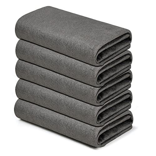 KTT Thickened Magic Cleaning Cloth, 12" x 16", 5 Pack - color: Dark Grey 5p
