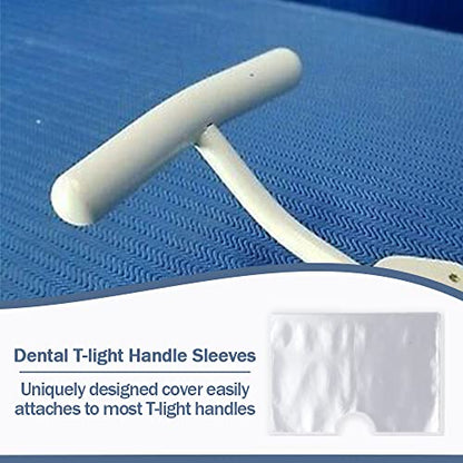 Dental Light Handle Clear Cover Sleeve, 500 Pcs U-Shaped Clear Plastic Protectors Fits Most T Light Handles, Disposable Barrier for Dental Clinic, 3-2/5"x 6"