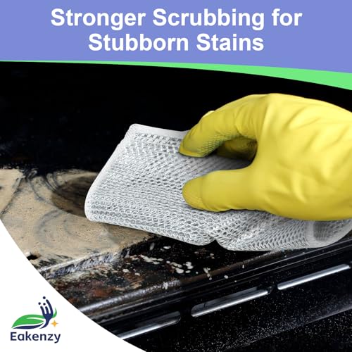 Non Scratch Wire Dishcloth, Multipurpose Wire Dishwashing Rag for Wet and Dry, Steel Cloth for Washing Dishes, Rust Removal Cleaning Cloth Kitchen, No Odor, Double Layer, 60 Pack - size: 60 Pack