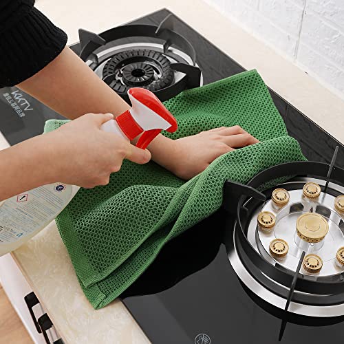 Homaxy 100% Cotton Waffle Weave Kitchen Dish Towels 12-Pack, Grass Green - color: Grass Green, size: 13 X 28 - 12 Pack