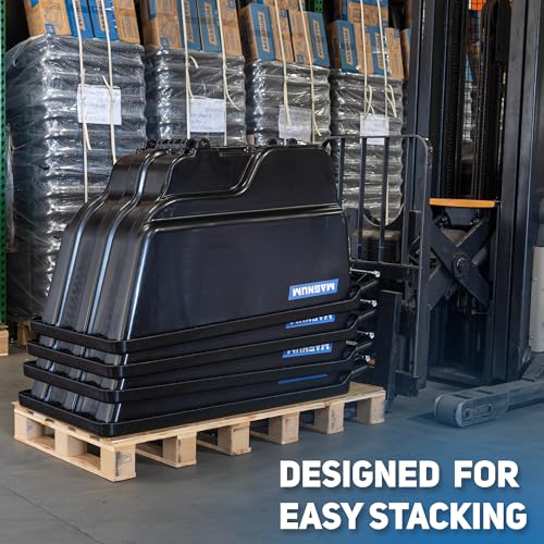 Tilt Truck, 1/2 Cu. Yd. Capacity Dump Cart with Heavy Duty 12” Wheels & 5” Casters & Forklift-able Frame for Jobsites, 850 lbs, Trash Cart with Wheels DUC12T-F-02PK (2-Pack) - size: Heavy-Duty Wheels, style: Forklift Frame